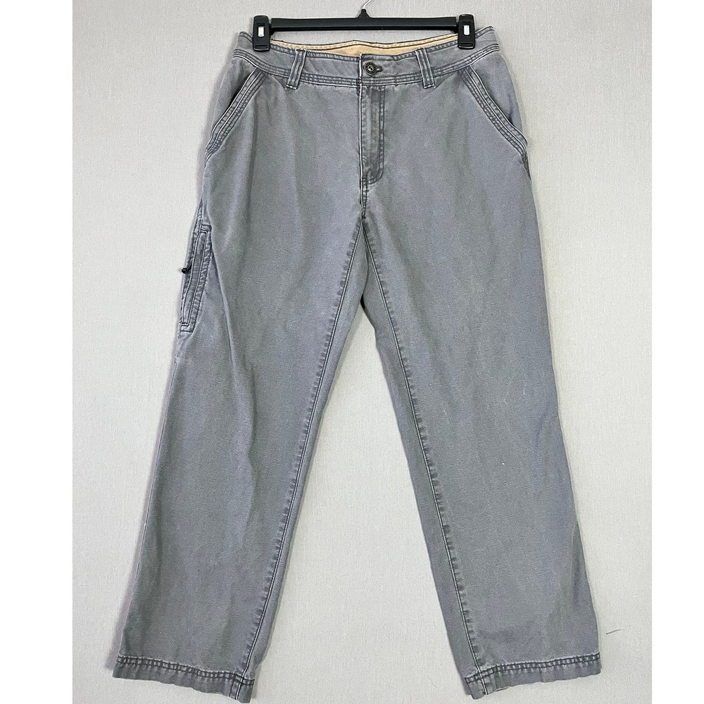 G.H. Bass & Co. Cargo Pants 32x30 Grey Cotton Canvas Straight Leg Gorpcore EUC